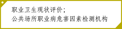类目：职业卫生检测机构